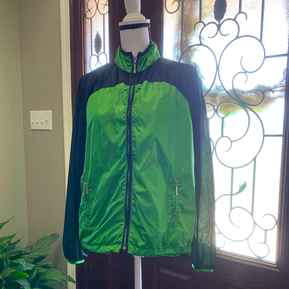 EleVen Mesh Lined Windbreaker Green & Black L